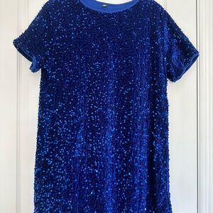 SHEIN Royal Blue Curve Top